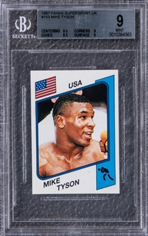 1986 Panini Supersport (Italy/UK) #153 Mike Tyson Rookie Card – BGS MINT 9